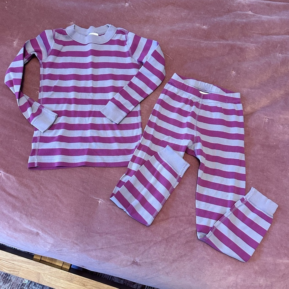 Hanna Andersson Striped Kids Pajamas - Purple